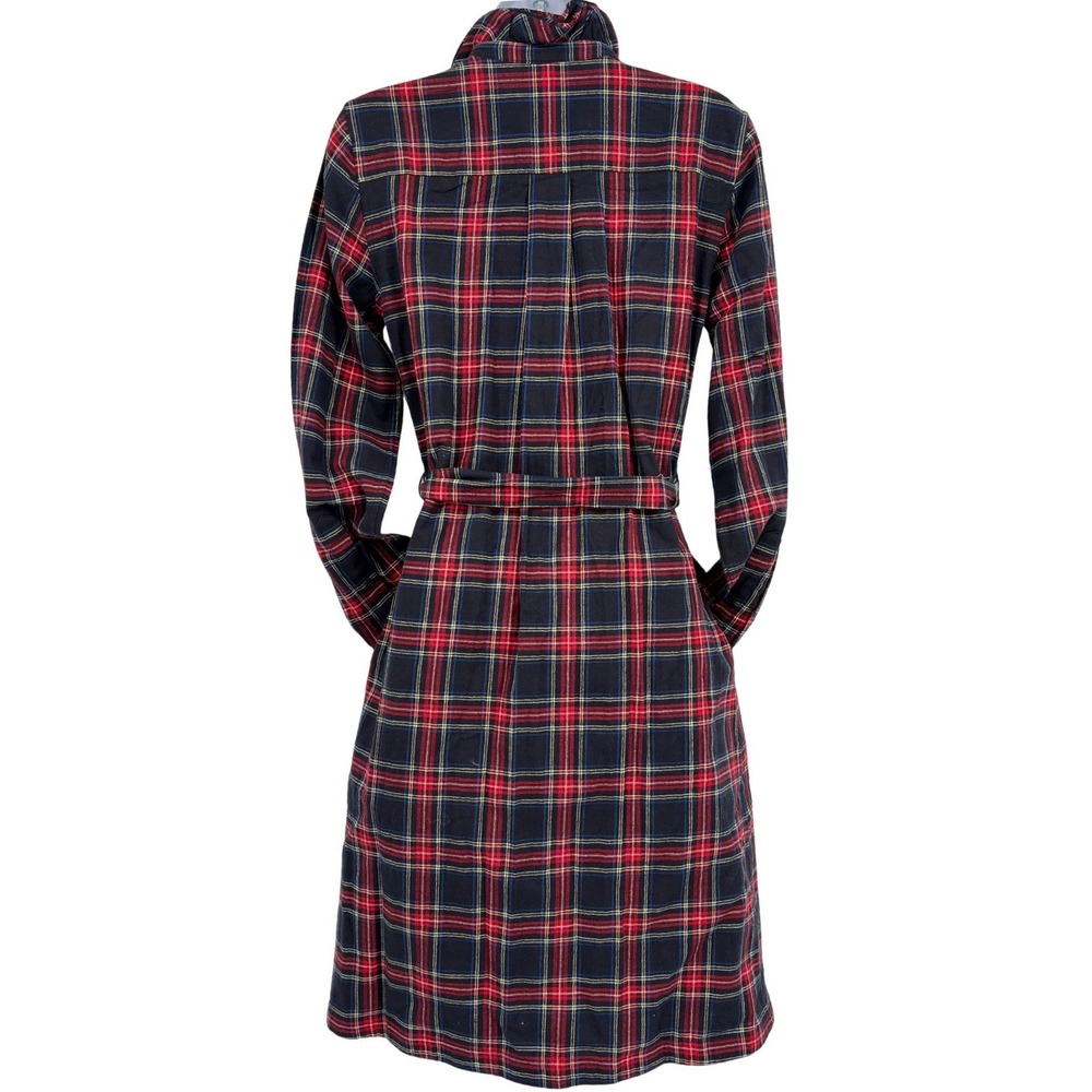 NWT Brooks Brothers Red Plaid Shirt Dress Belted Flannel Heritage Classic Sz 4 - Picture 6 of 12